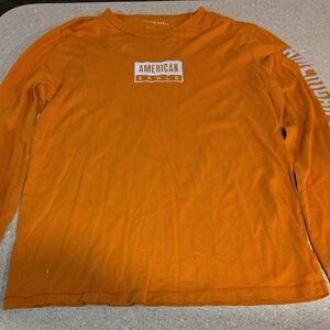 American Eagle Outfitters Bold Orange Long Sleeve Tee